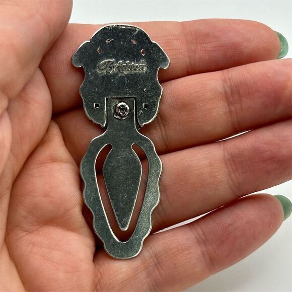 Brighton Two-Tone Gold and Silver Tone Scroll Bookmark Clip Rectangle Shape - Picture 7 of 7